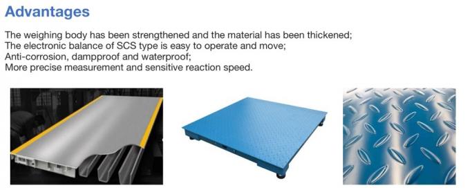3000kg 5tons Weighing Balance 6mm Chequered Plate Weight Digital Platform Floor Scale